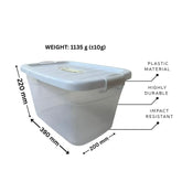 spacer storage box with dimensions and material properties